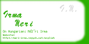 irma meri business card